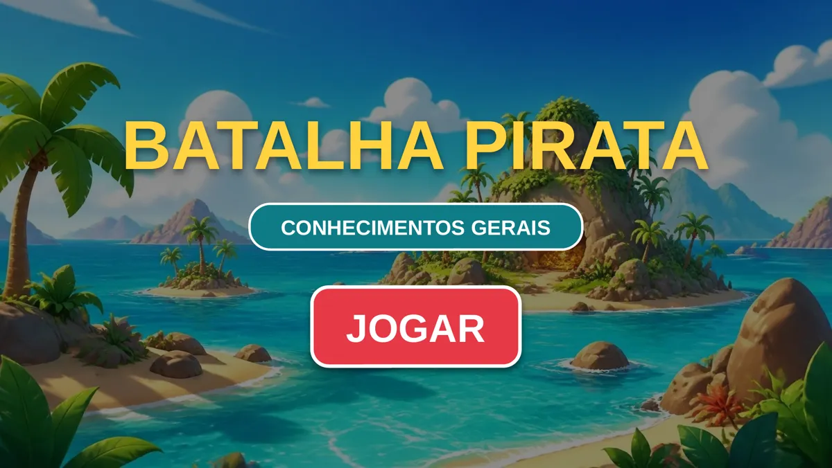 Tela de abertura do jogo Batalha Pirata