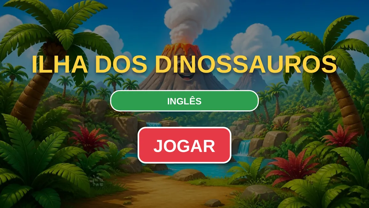 Tela de abertura do jogo Ilha dos Dinossauros